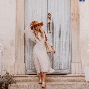 NWT Chicwish cotton candy sheer maxi dress cream